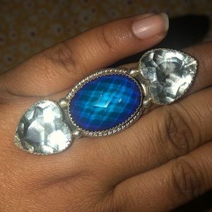 M&S Mood Color Changing Ring with Heart Diamanté